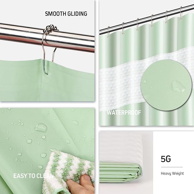 IMAVO Green Bathroom Set, Trash Can, Soap Dispenser, Soap Dish, Toothbrush - Image 5