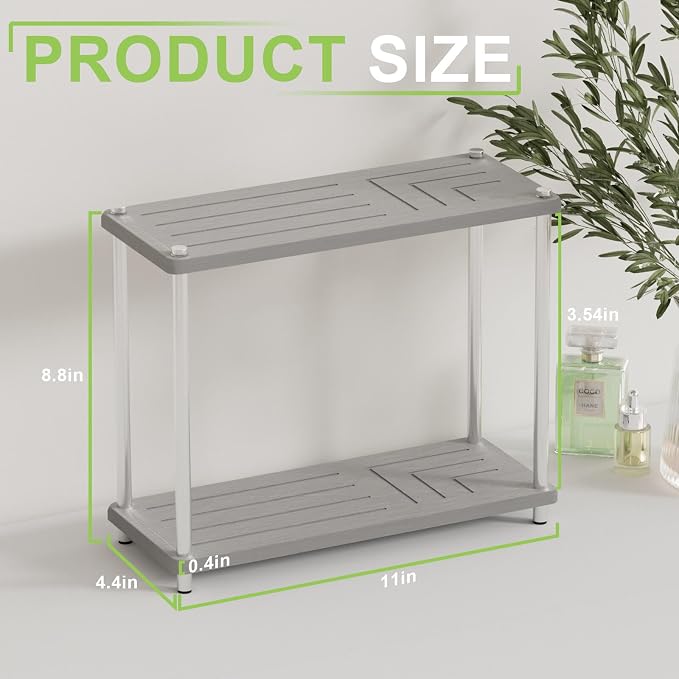 2 Tier Bathroom Organizer and Storage Water Absorbing Stone Bathroom Counter - Image 2