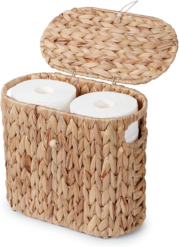 YANGQIHOME Toilet Paper Storage, Water Hyacinth Toilet Paper Storage by YANGQIHOME