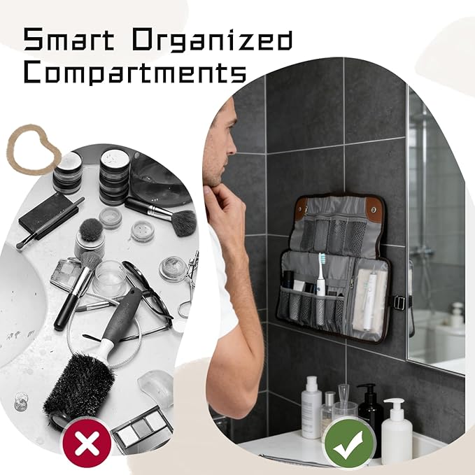 Men's Toiletry Travel Bag, Bathroom Bag - Image 5
