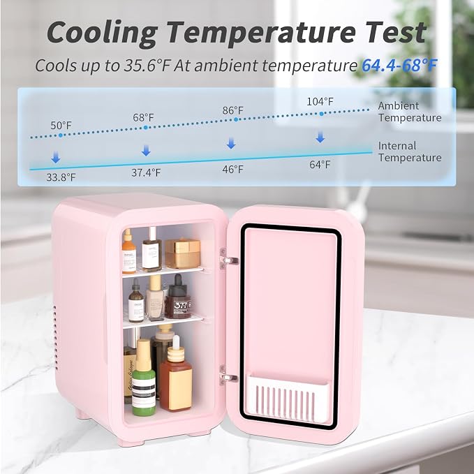 Mini Fridge, 6 Liter/8 Can 110V AC/DC Portable Thermoelectric Cooler - Image 4