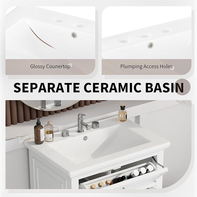 Harper & Bright Designs 24" Bathroom Vanity - Image 6