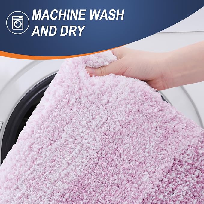 OLANLY Bathroom Rug Set 2 Piece, Soft Absorbent Microfiber Bath Mats and - Image 6
