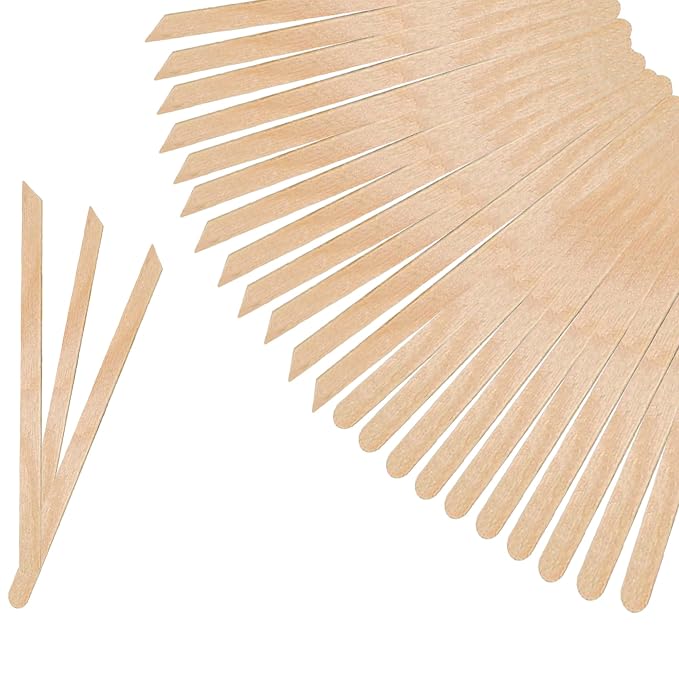 Mibly 200 Pcs Wooden Wax Sticks by MIBLY