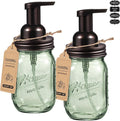 SheeChung Mason Jar Foaming Soap Dispenser, Stainless Steel Lid, 16 Oz by SheeChung