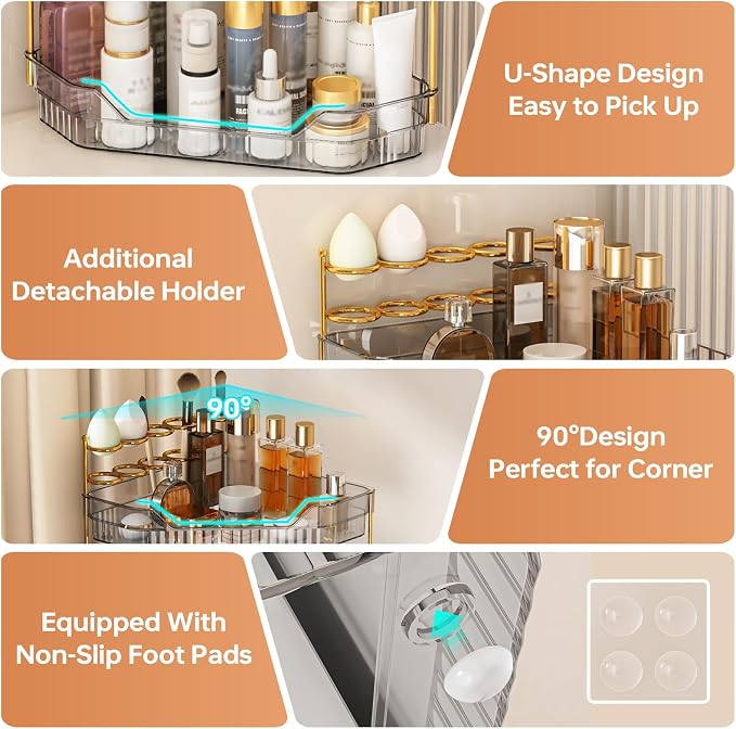 Corner Bathroom Counter Organizer - Image 4