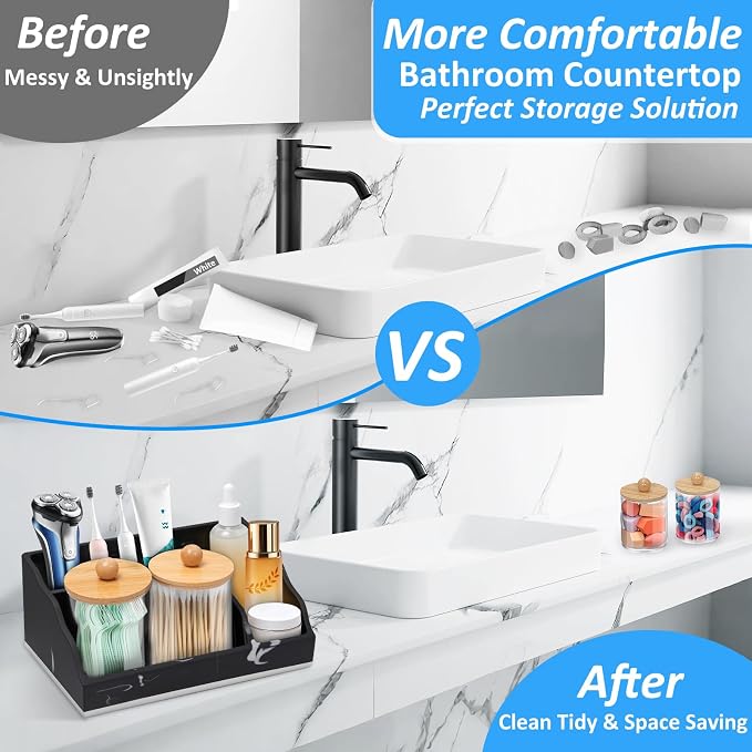 Bathroom Counter Organizer, Bathroom Organizer Countertop Toothbrush and - Image 2