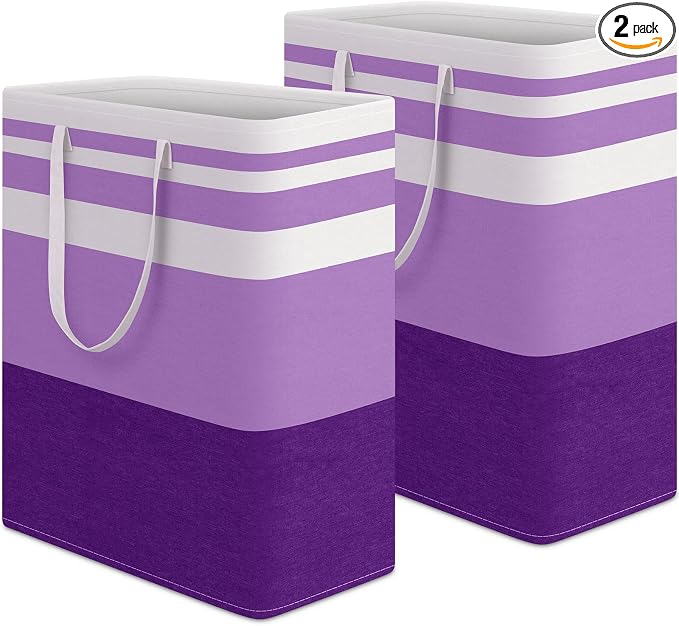 HomeHacks 2 Pack Large Laundry Baskets, Waterproof, Freestanding Laundry Hampers by HomeHacks