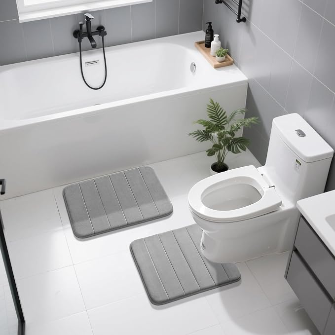 Yimobra U-Shaped Toilet Bath Mat Set 2 Piece - Image 7
