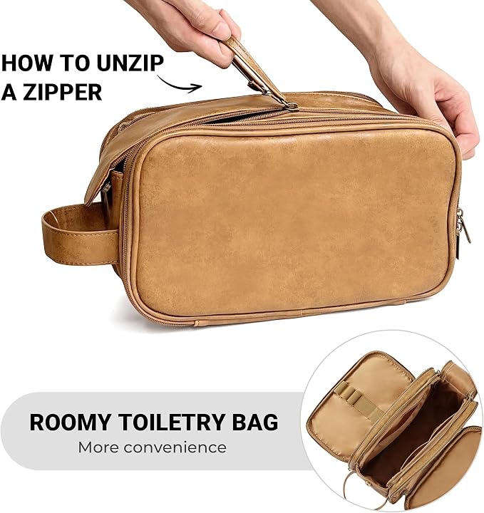Elviros Toiletry Bag for Men, Large Travel Shaving Dopp Kit Water-resistant - Image 4