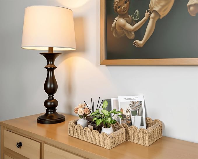 CubesLand Toilet Paper Storage Basket, Scalloped Edge Shelves Basket - Image 8