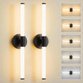 Bathroom Wall Sconces Set of 2 Hardwired, Dimmable 5CCT LED Bathroom Light by Gednbo