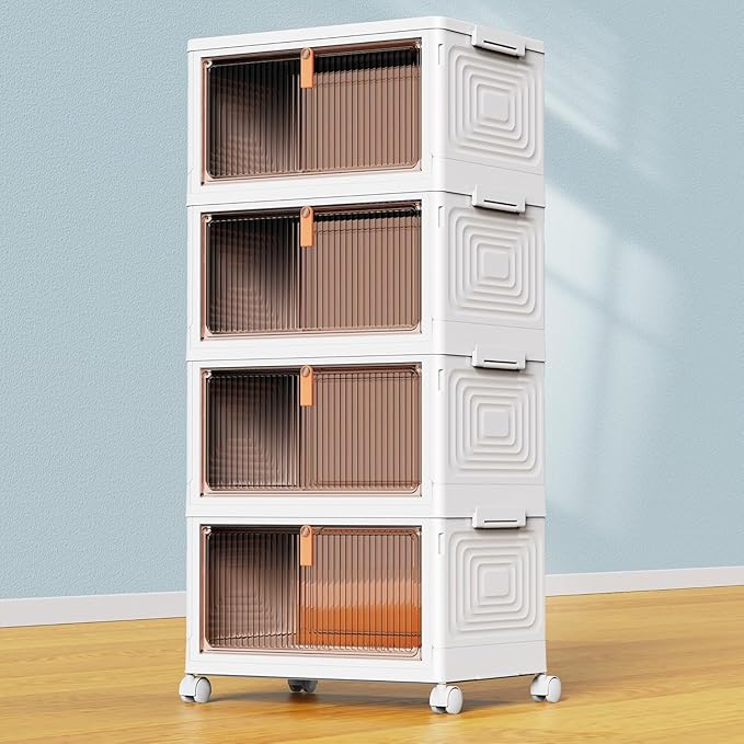 4 Tier Plastic Storage Bins by YFXCVSL