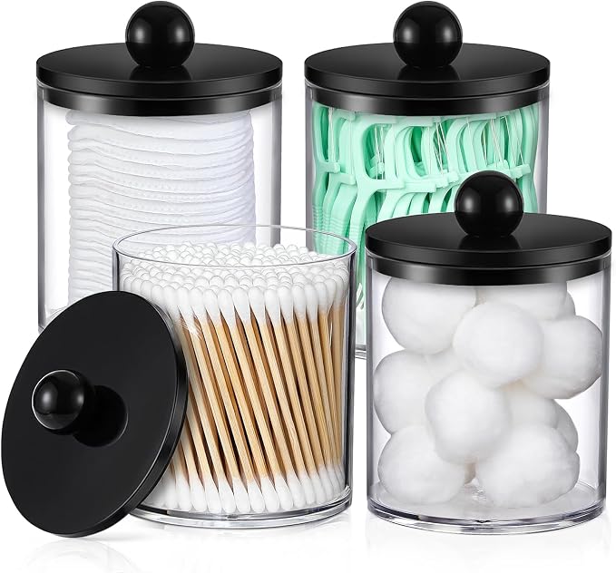 4 Pack Acrylic Qtip Holder Dispenser - Image 9