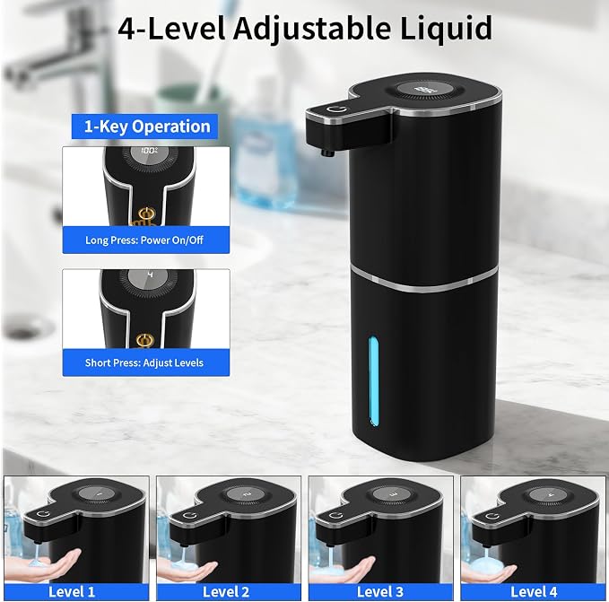 Automatic Liquid Soap Dispenser, Touchless Rechargeable Hand Soap Dispenser - Image 2