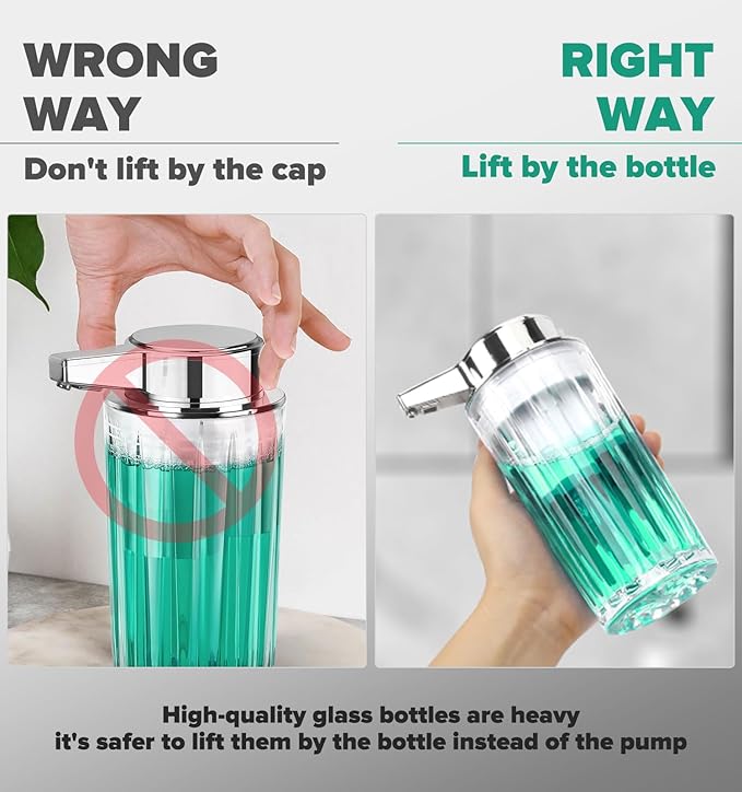 Automatic Soap Dispenser Foam for Kitchen: 11 OZ Glass Touchless Clear Auto - Image 6