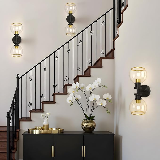 Modern Bathroom Light Fixtures, 2-Light Vanity Lights Set of 2, Hardwired - Image 8