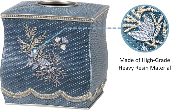 Zahari Home 2pc Capri Bathroom Decor Set Waste Basket - Image 6