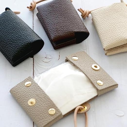Pocket Tissue Holder, Facial Paper Storage Case Leather Tissue Pouch - Image 5