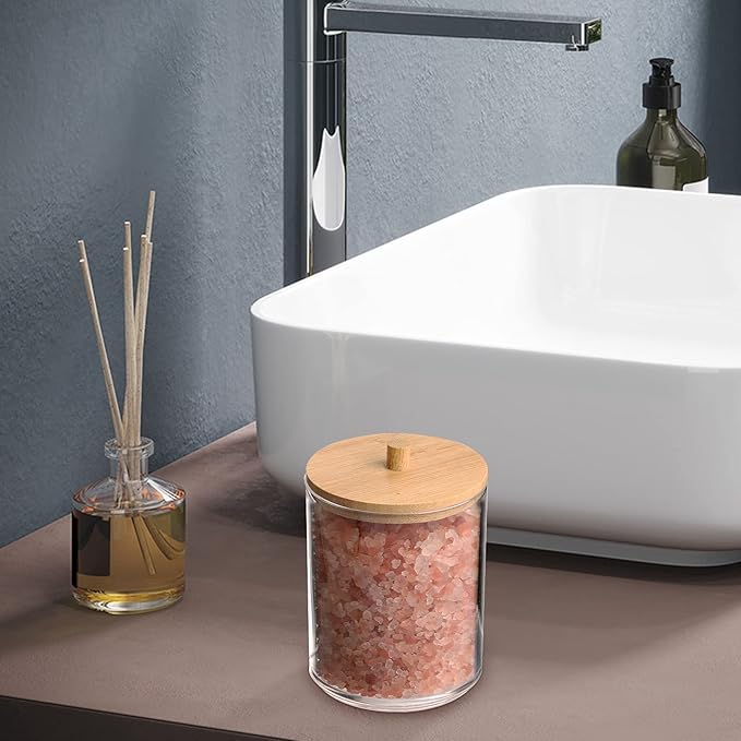 Tbestmax Qtips Holder Bathroom Container, 10/7 OZ Cotton Ball/Swabs Dispenser - Image 6