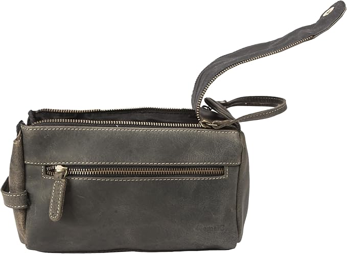 KomalC Premium Buffalo Leather Toiletry Bag - Image 4