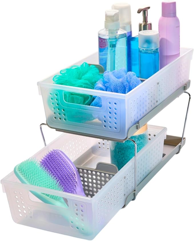 madesmart 2 Tier Bath Organizer, Undersink Storage - Image 7