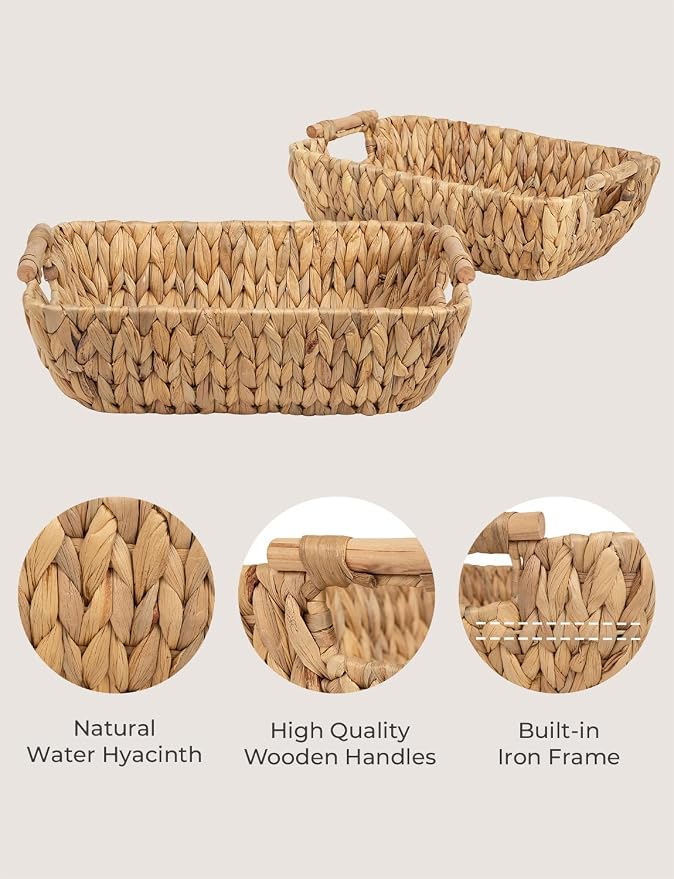 StorageWorks Hand-Woven Large Storage Baskets - Image 3