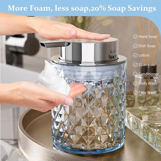 Glass Bathroom Accessories Set 5Pcs Crystal - Image 3