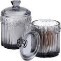 rejomiik 2 Pack Qtip Holder Glass Apothecary Jars by rejomiik