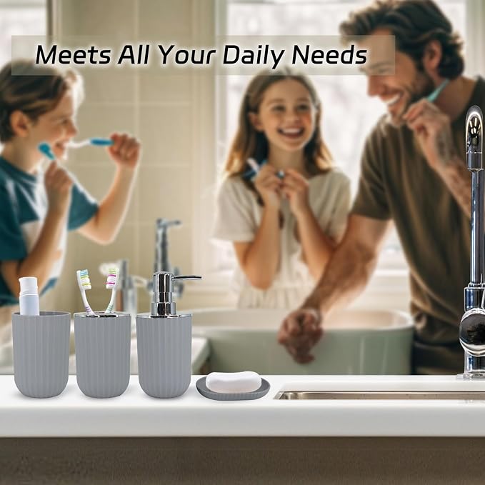 Grey Bathroom Accessories Set - Image 6