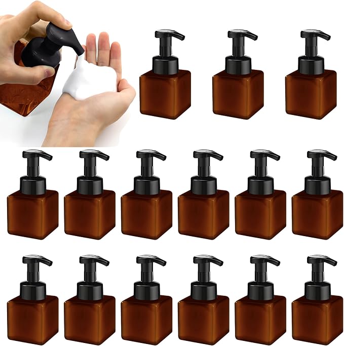 8.5 oz Foaming Soap Dispenser Plastic Foaming Pump Bottle, Refillable Dispenser by Unknown