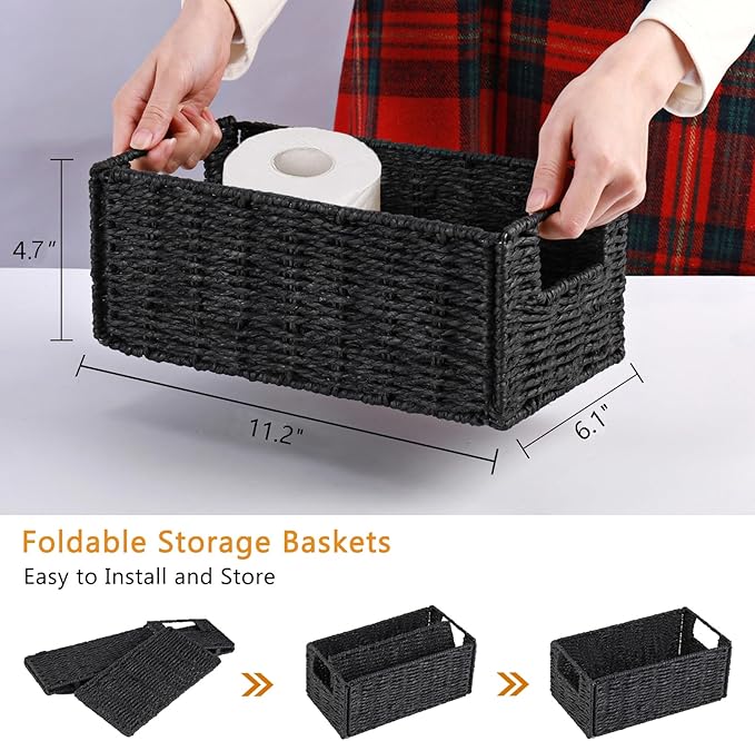 Vagusicc Wicker Storage Basket, Small Storage Baskets - Image 2