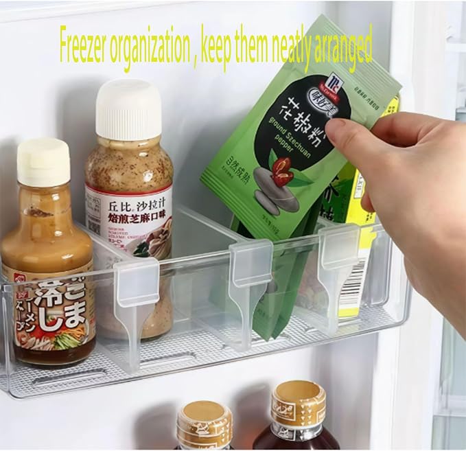 20 pcs Fridge Divider Set, Plastic Retractable Fridge Door Organizer Clip - Image 4