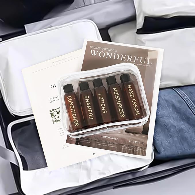 5 Pack Travel Bottles for Toiletries, 3.4oz TSA Approved Travel Size Containers - Image 6