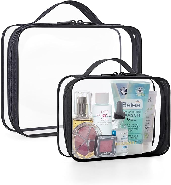 BAGSMART Clear Toiletry Bag, TSA Approved Travel Toiletry Bag Carry On Travel by BAGSMART