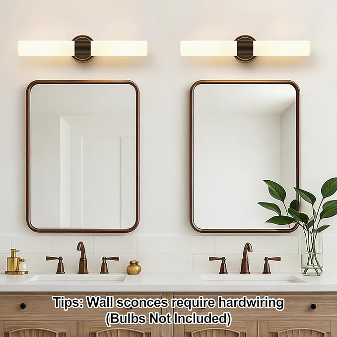 Wall Sconces Set of Two, Modern Bathroom Sconces Wall Lighting - Image 3