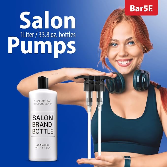 Liter 33.8 oz Shampoo Conditioner Pumps Fits Salon Brand Bottles - Image 2