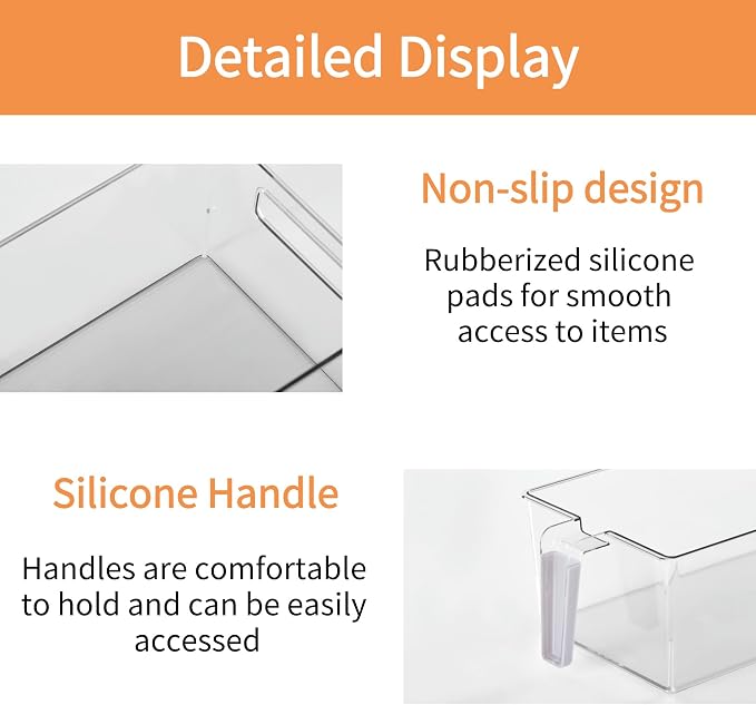 vacane 2 Pack Refrigerator Organizer Bins - Image 7