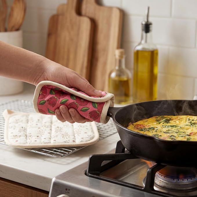 6 Pack Pot Holders 100% Cotton Heat Resistant Potholder, Machine Washable Pot - Image 4