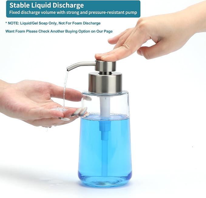 Doiliese Soap Dispenser, Glass Hand Soap Dispenser - Image 3