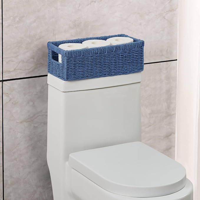 Vagusicc Wicker Storage Basket, Paper Rope Wicker Baskets - Image 3