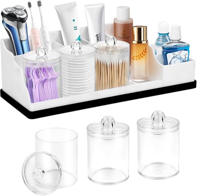 Bathroom Counter Organizer, Toothbrush and Toothpaste Holder by MSBRCH