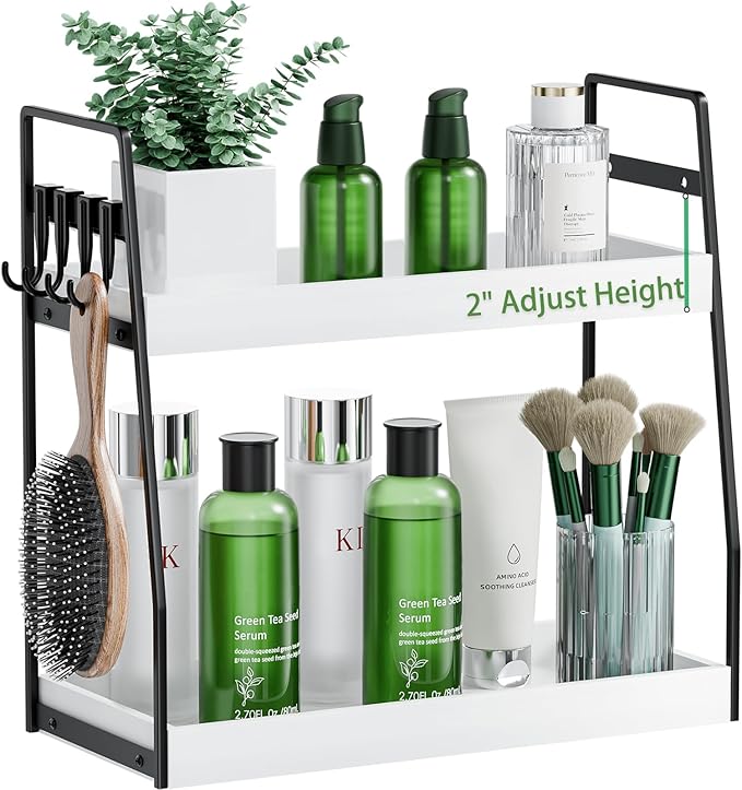 VITVITI 2-Tier Bathroom Organizer Countertop, Wood Bathroom Counter Organizer by VITVITI