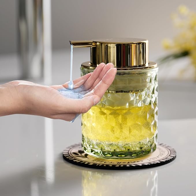 Hand Soap Dispenser Glass, Refillable Liquid Dispenser by CICUFYOfficial