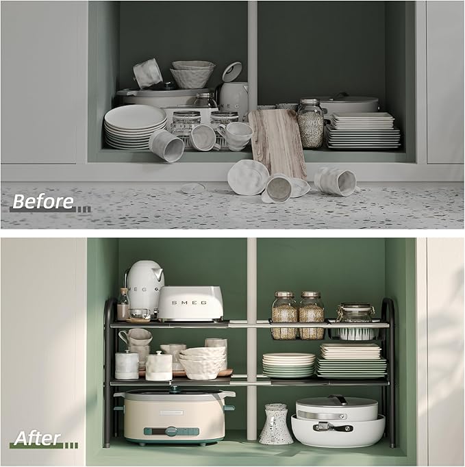 NETEL Under Sink Organizers and Storage, 2 Tier Expandable Under Cabinet - Image 5