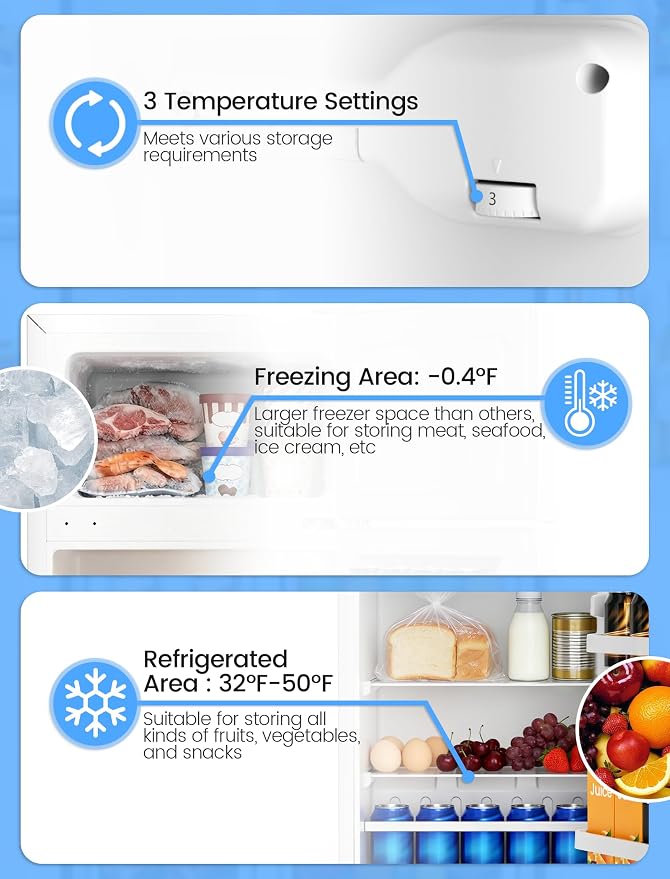 COWSAR 2.5 Cu.Ft Dorm Fridge - Image 4