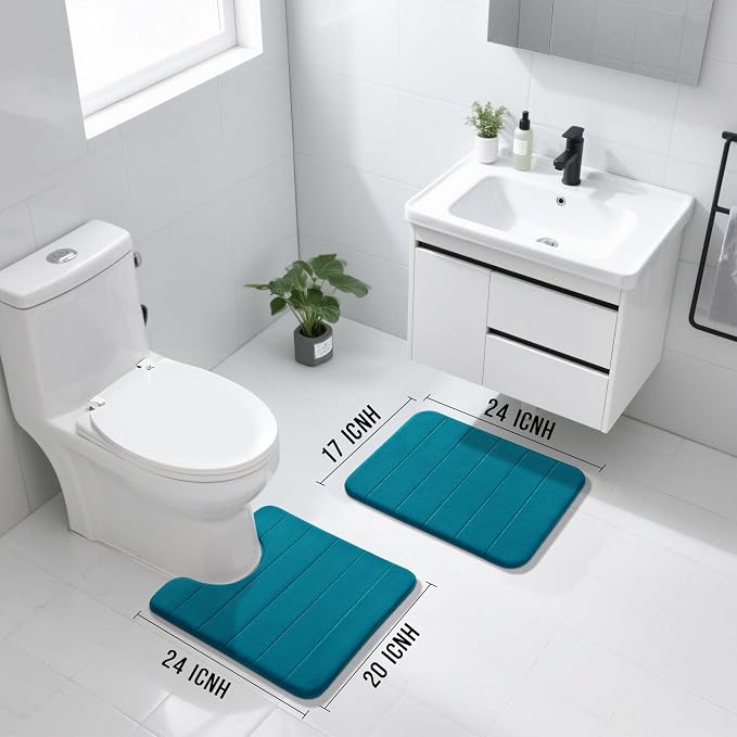 Yimobra U-Shaped Toilet Bath Mat Set 2 Piece - Image 2