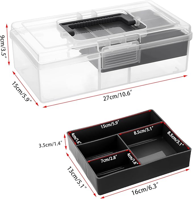 JUXYES Plastic Carry Storage Box - Image 2