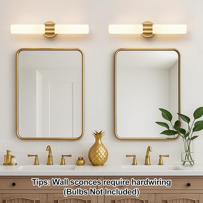 Wall Sconces Set of Two, Modern Bathroom Sconces Wall Lighting - Image 3