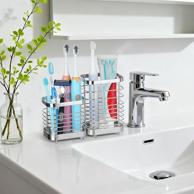 MYITYARD Toothbrush Holder for Bathroom, Stainless Steel Ventilated Electric - Image 8